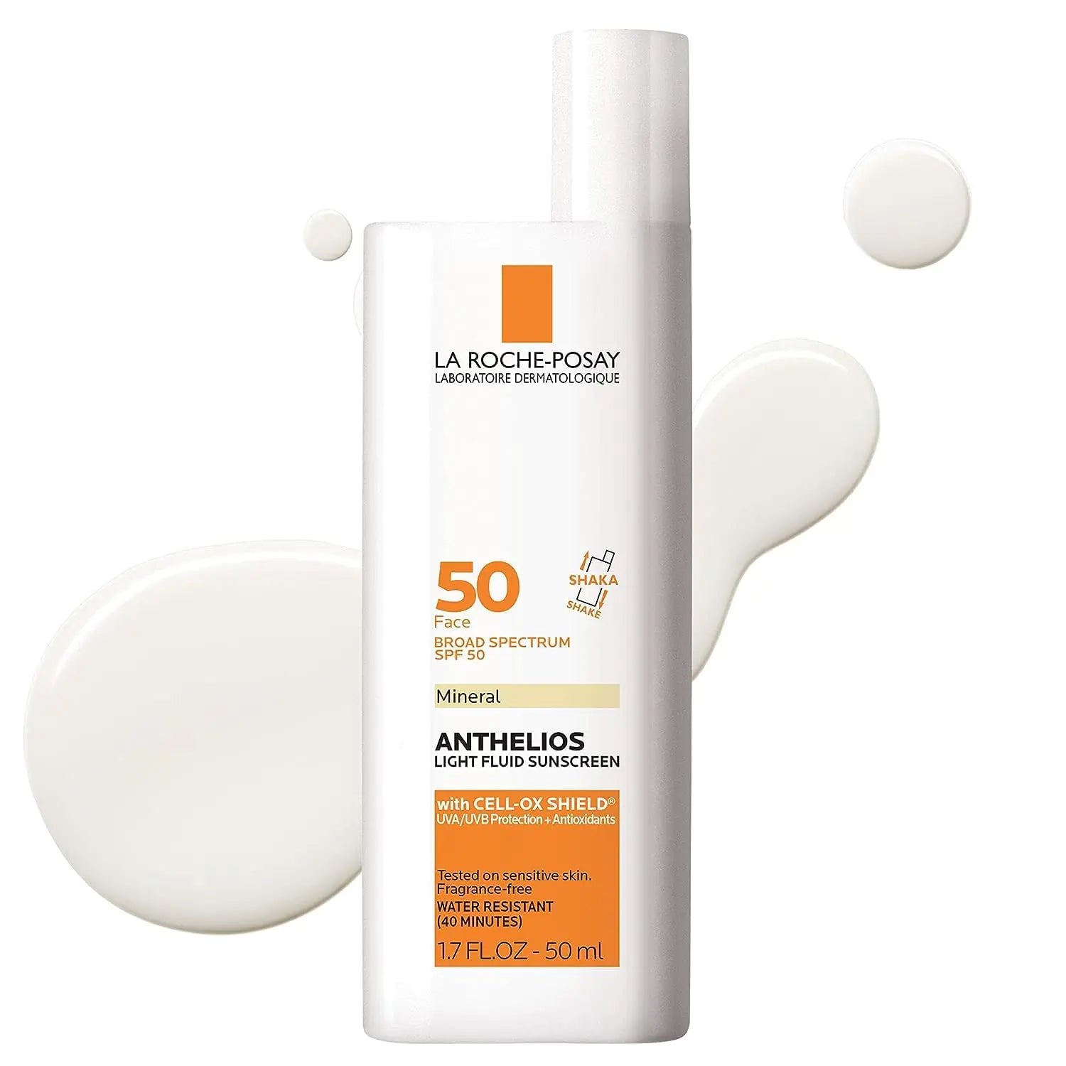 La Roche-Posay Anthelios Mineral Ultra-Light Face Sunscreen SPF 50 Zinc Oxide Sunscreen for Face 100% Mineral Sunblock Oil Free Sunscreen for Sensitive Skin Daily Sun Protection